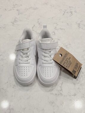 NWT Nike Court Borough Low Recraft EasyOn White Sneakers Toddler 10.5C